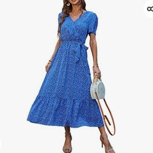 NWT Navy Floral Maxi Dress